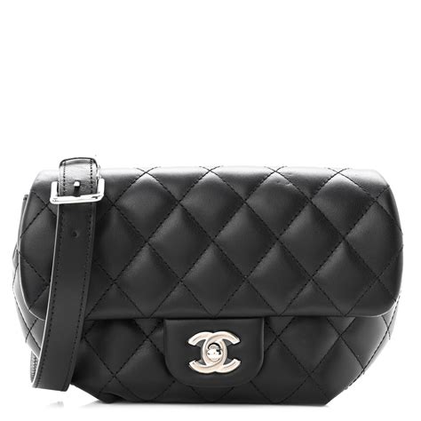 chanel uniform bag|CHANEL Calfskin Quilted CC Uniform Flap Belt Bag Black .